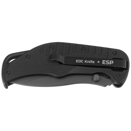 ESP EK-BB-01 Knife Black PA66 Polyamide, Titanium Gray PVD AUS-8