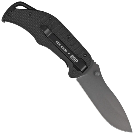 Nóż składany ESP EK-BB-01 Black PA66 Polyamide, Titanium Gray PVD AUS-8