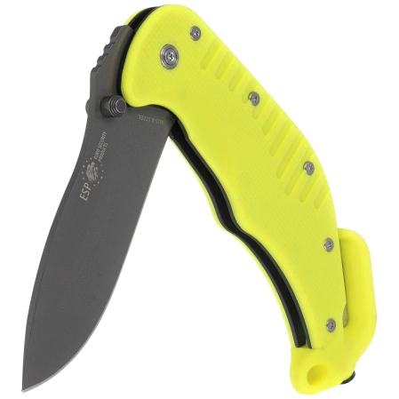 ESP RKY-01 Rescue Knife Yellow PA66 Polyamide, Titanium Gray PVD AUS-8