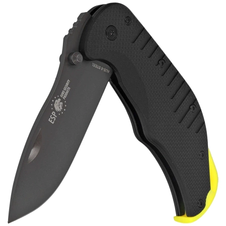 ESP EK-BY-01 Knife Black/Yellow PA66 Polyamide, Titanium Gray PVD AUS-8