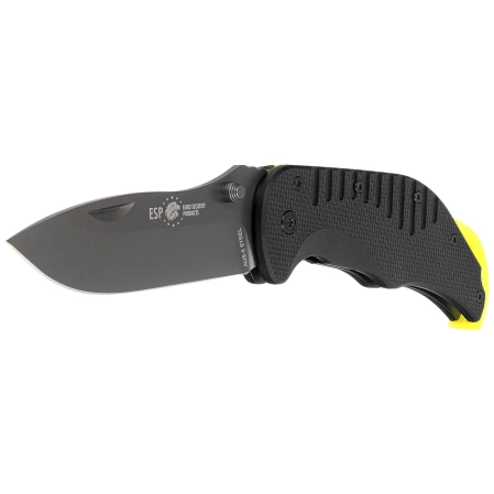 ESP EK-BY-01 Knife Black/Yellow PA66 Polyamide, Titanium Gray PVD AUS-8