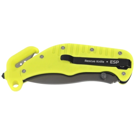 ESP RKY-01 Rescue Knife Yellow PA66 Polyamide, Titanium Gray PVD AUS-8