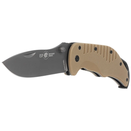 ESP EK-KB-01 Knife Khaki/Black PA66 Polyamide, Titanium Gray PVD AUS-8