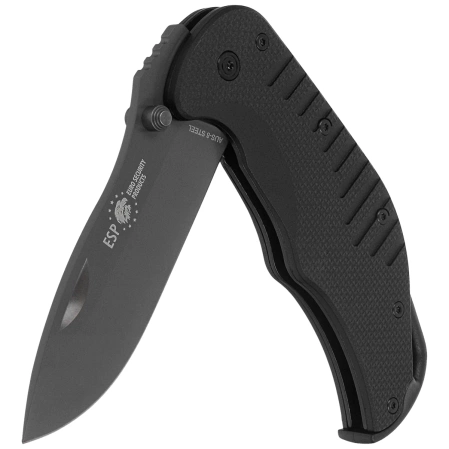 ESP EK-BB-01 Knife Black PA66 Polyamide, Titanium Gray PVD AUS-8